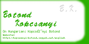 botond kopcsanyi business card